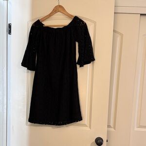 Jade Black Off-Shoulder Dress